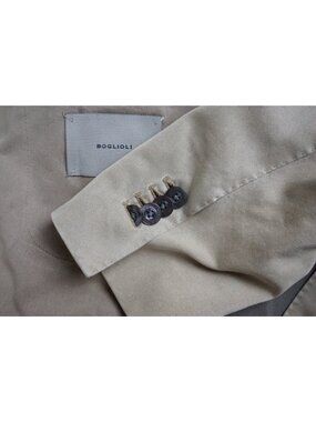 Boglioli COAT Beige Cotton Blend Sport Coat Jacket 52 EU BRAND NEW